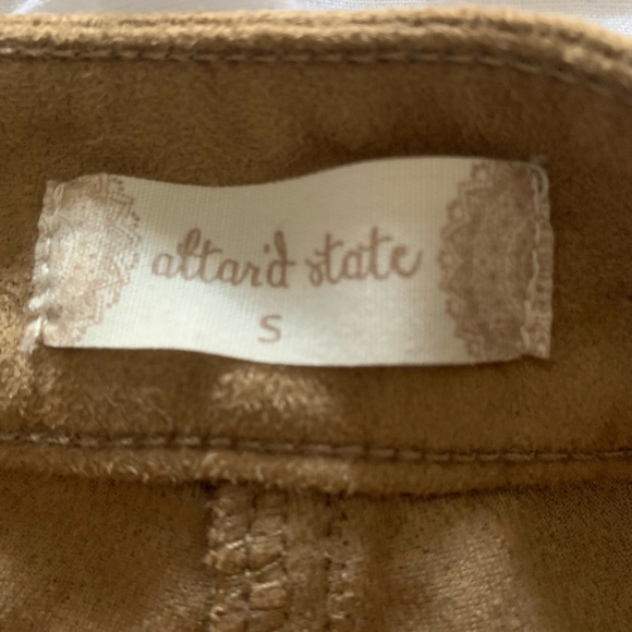 Altar'd State brown suede skirt with pockets - Picture 3 of 4